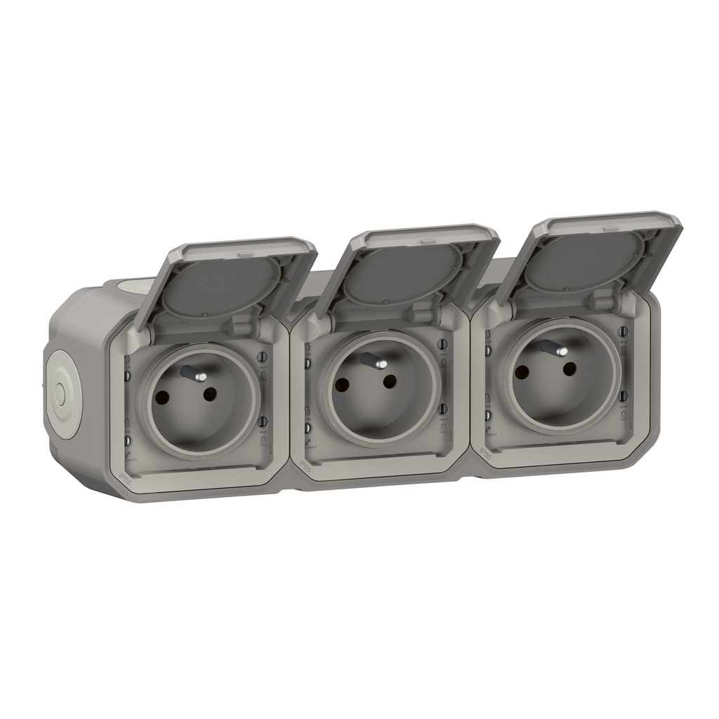 PLEXO GP TRIPLE PRISE HORIZONTALE COMPLE  *