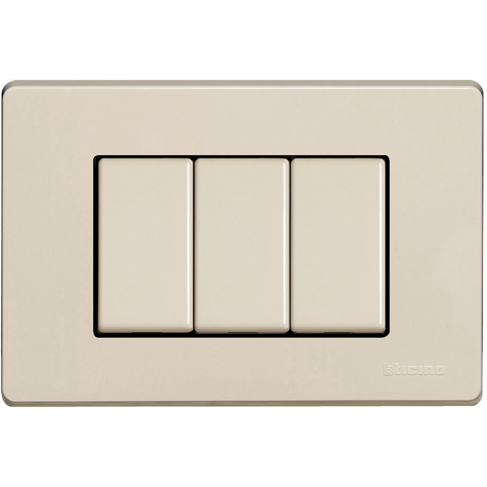 PLAQUE RECOUVREMENT MAGIC 3 MODULES - IVOIRE  *