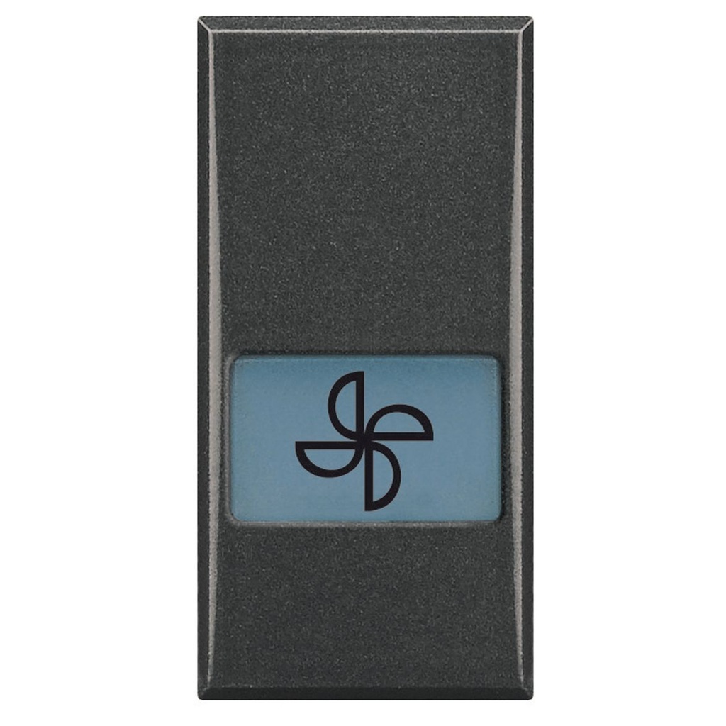 AXOLUTE - TOETS MET SYMBOOL VENTILATOR 1MODULE- DONKER  *