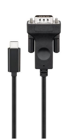 USB - C TO VGA 1.8M, BLACK  *