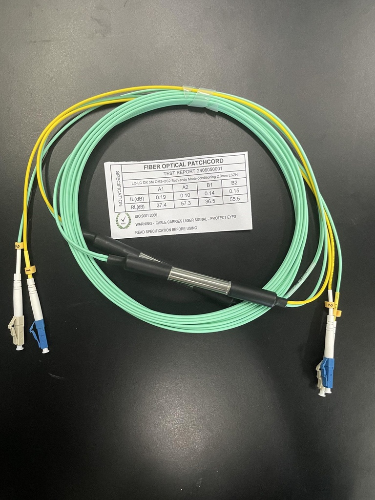 LC - LC DUPLEX 5M OM3 TO OS2  *