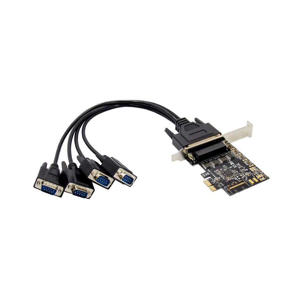 PCIE 4S DB9 RS232 SERIAL CARD  *