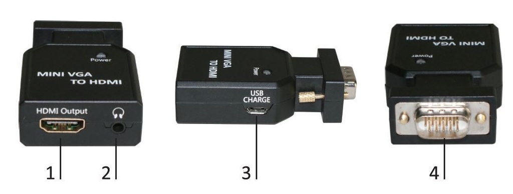 MINI VGA TO HDMI CONVERTER  *