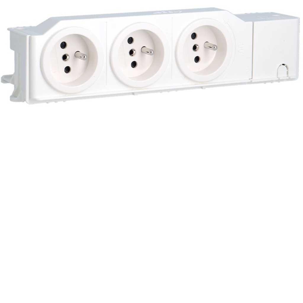 BLOC MULTIPRISES MULTIMEDIA AVEC 3 PRISES ROTATIVES  *