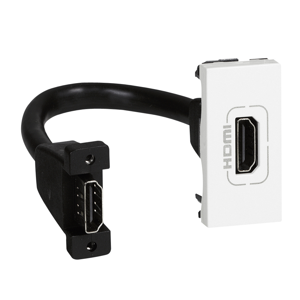 MOSAIC PRISE HDMI PRE-CONNECT 1 MOD. - BLANC  *