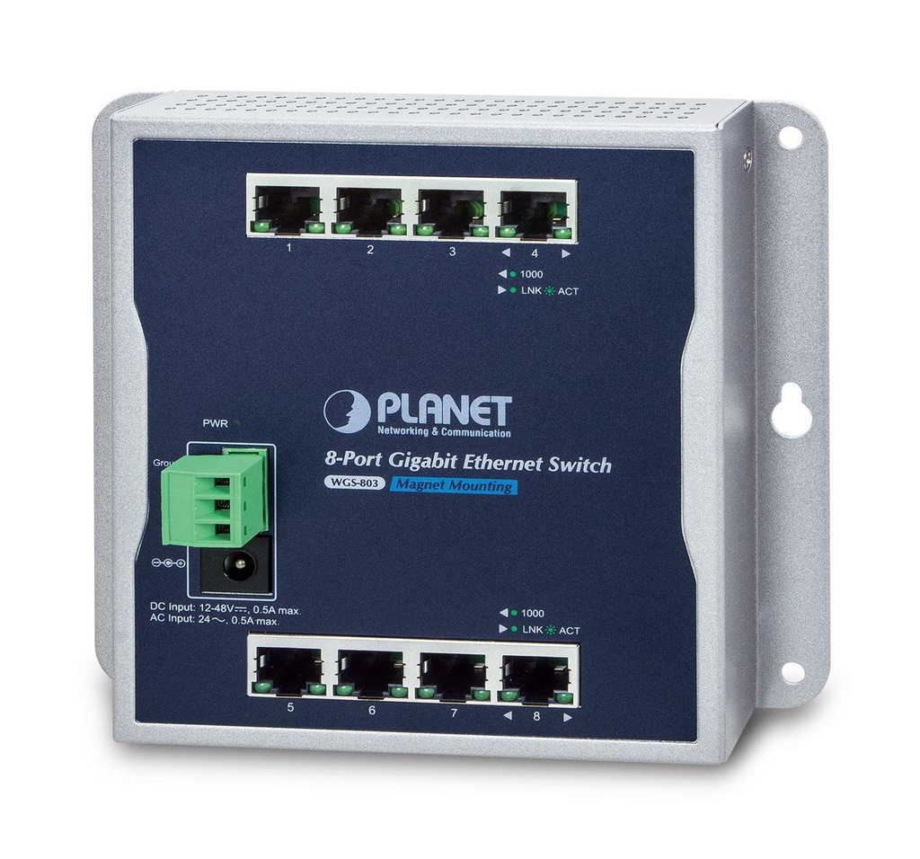 IP30 8-P GIGABIT WALL-MOUNT  *
