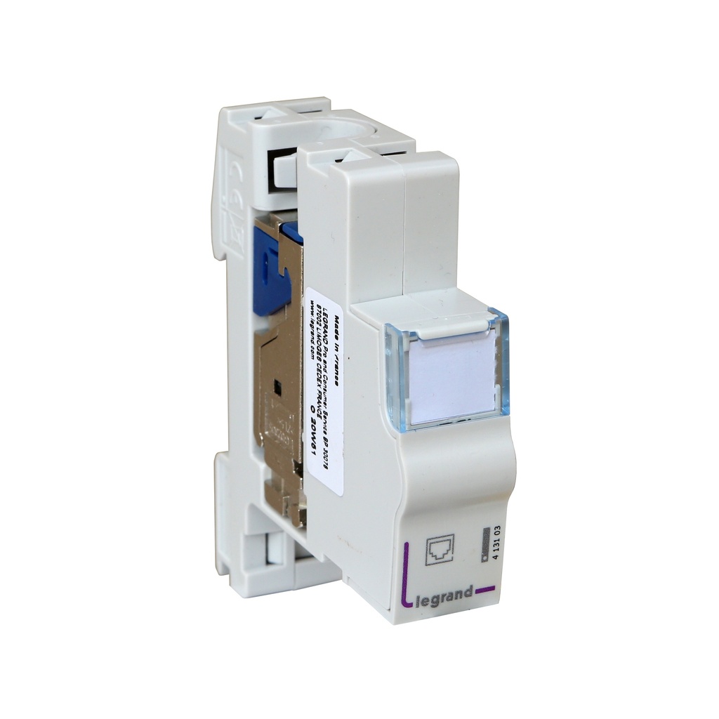 LCS3 CAT6 STP MOD. DE BRASSAGE POUR FIXATION MODUL. RAIL DIN  *
