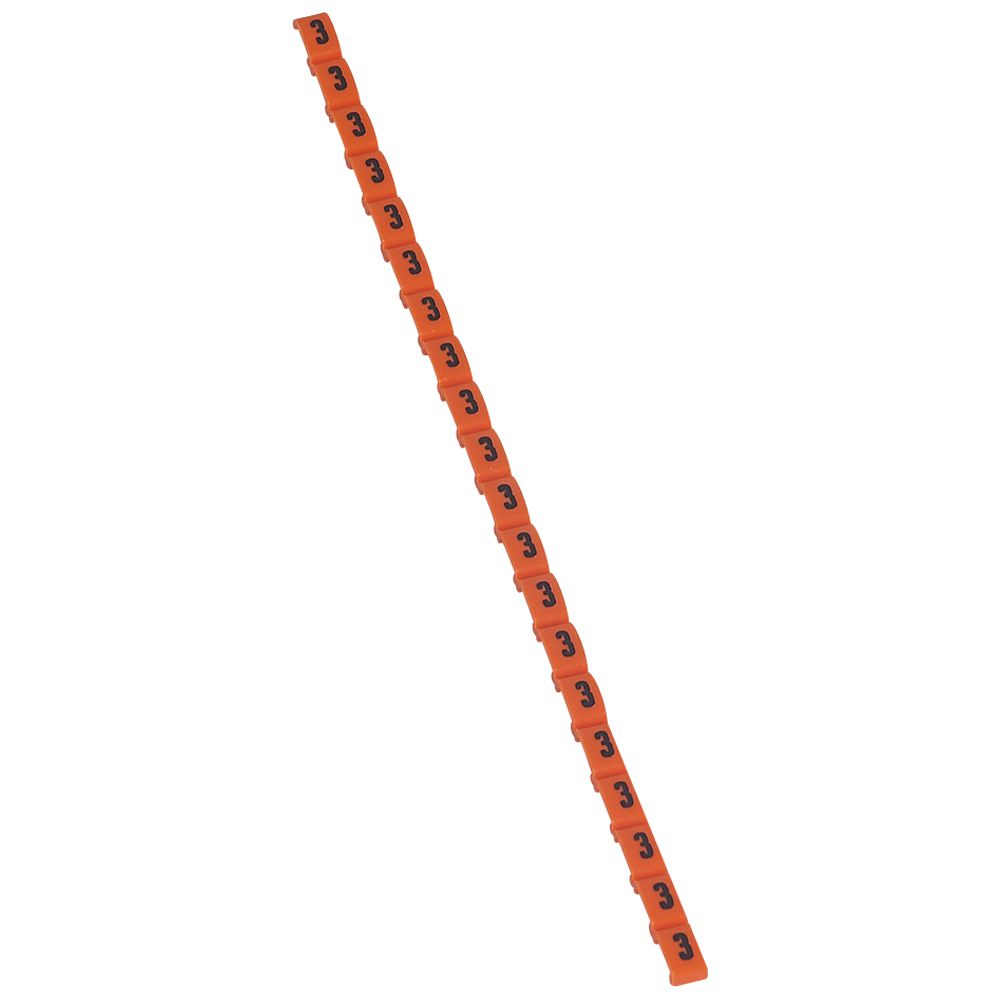 REPERE DUPLIX - CHIFFRE 3 ORANGE (CODE COULEUR INTERN.)  *