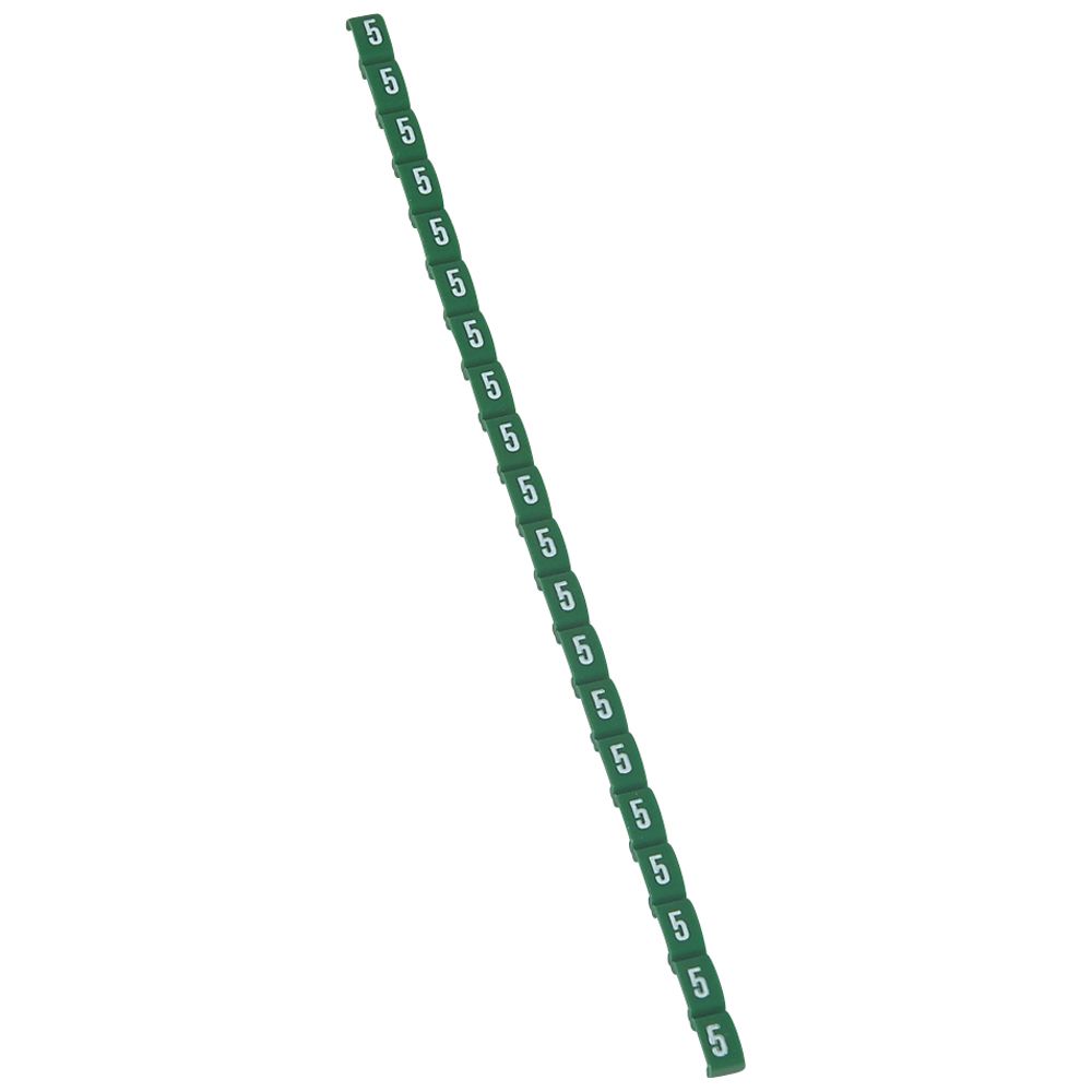 REPERE DUPLIX - CHIFFRE 5 VERT (CODE COULEUR INTERN.)  *