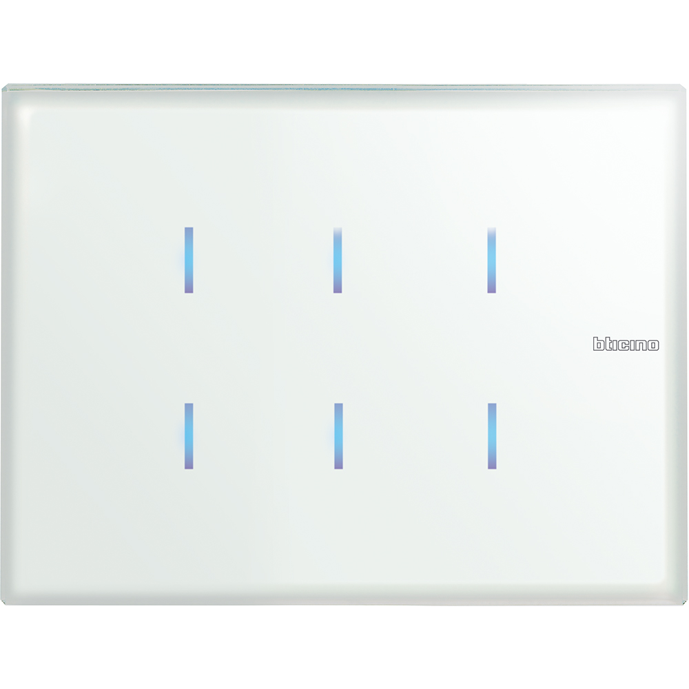 KNX VERRE 6 COMMANDE BLANC 3 MODULE  *