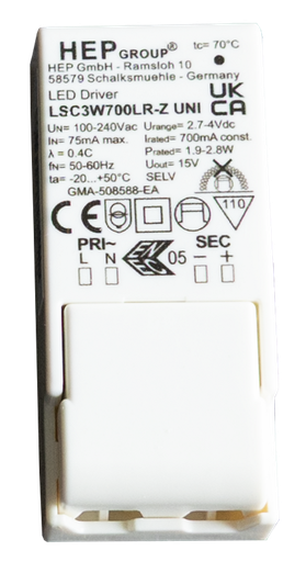 [TECLSC3W700LRZ] (AS) FIX Driver HEP 700mA 3W