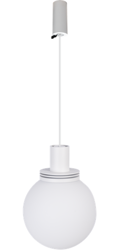 [TECABOL10DP01VW] (AS)PENDEL BOL NAULA 3000K + BASIS PHASEDIM WIT  *