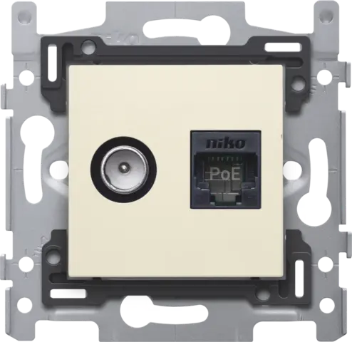 [NIK100-66358] COAX/RJ45 UTP CAT6A + FINITION, POE  *